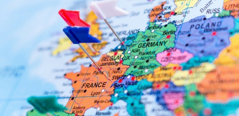 Flags in a map